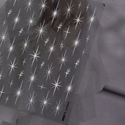 365nails: « explosion d'étoiles blanche en art au trait » – Autocollants pour ongles