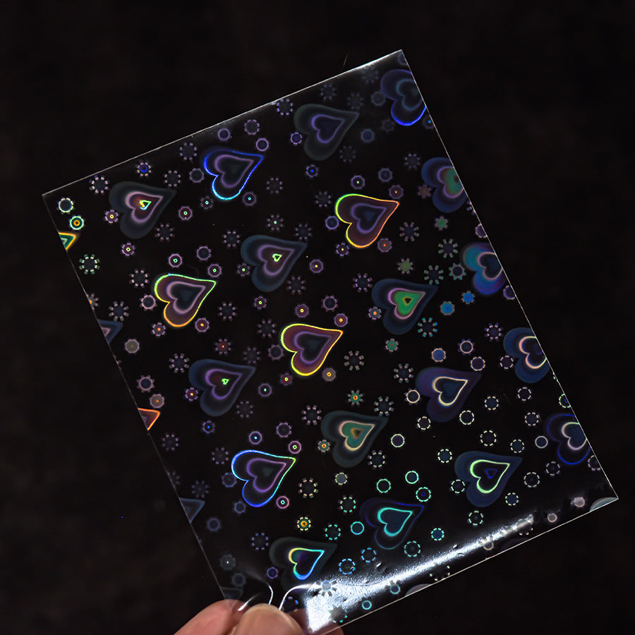 Holographic Heart & Dot – Nail Transfer Foil Set