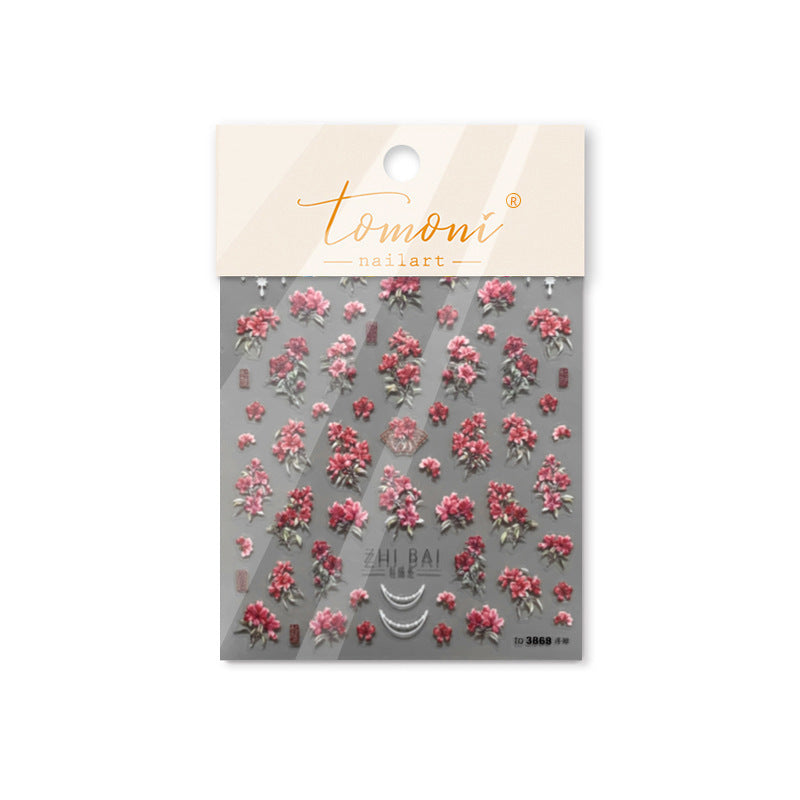 Pink Blossom– 3D Embossed Nail Sticker