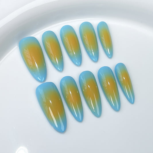 Unhas postiças simples com blush, unhas postiças fofas e estilosas, unhas postiças longas e artesanais, atacado 365nails