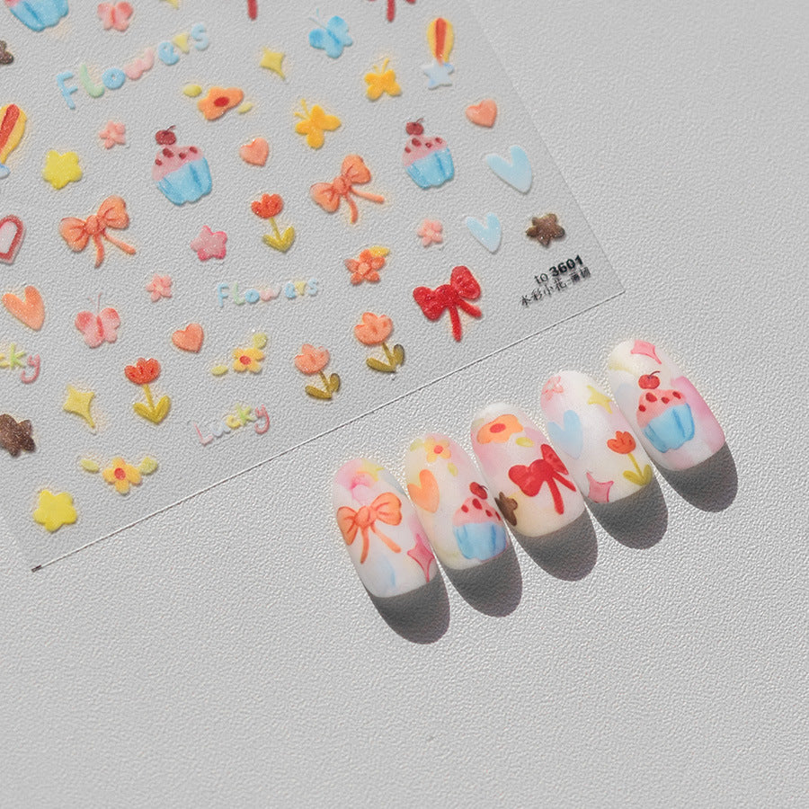 Pastel Party Mix – Cute Dessert & Bow Nail Art Set