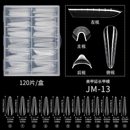 Nail Tips Extension nail mold wholesale, new boxed transparent paperless fast phototherapy nail crystal extension nail mold