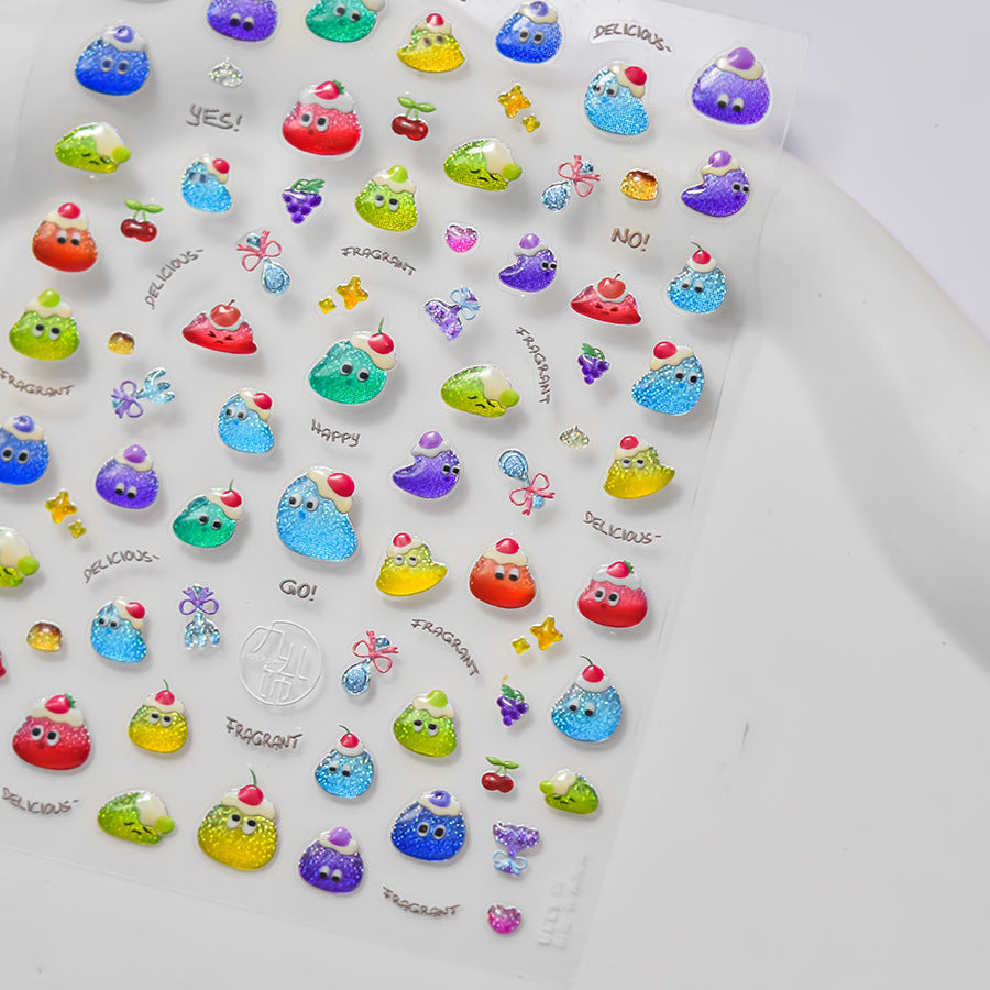 365nails: "Monstro de Gosma Colorido" – adesivos para unhas