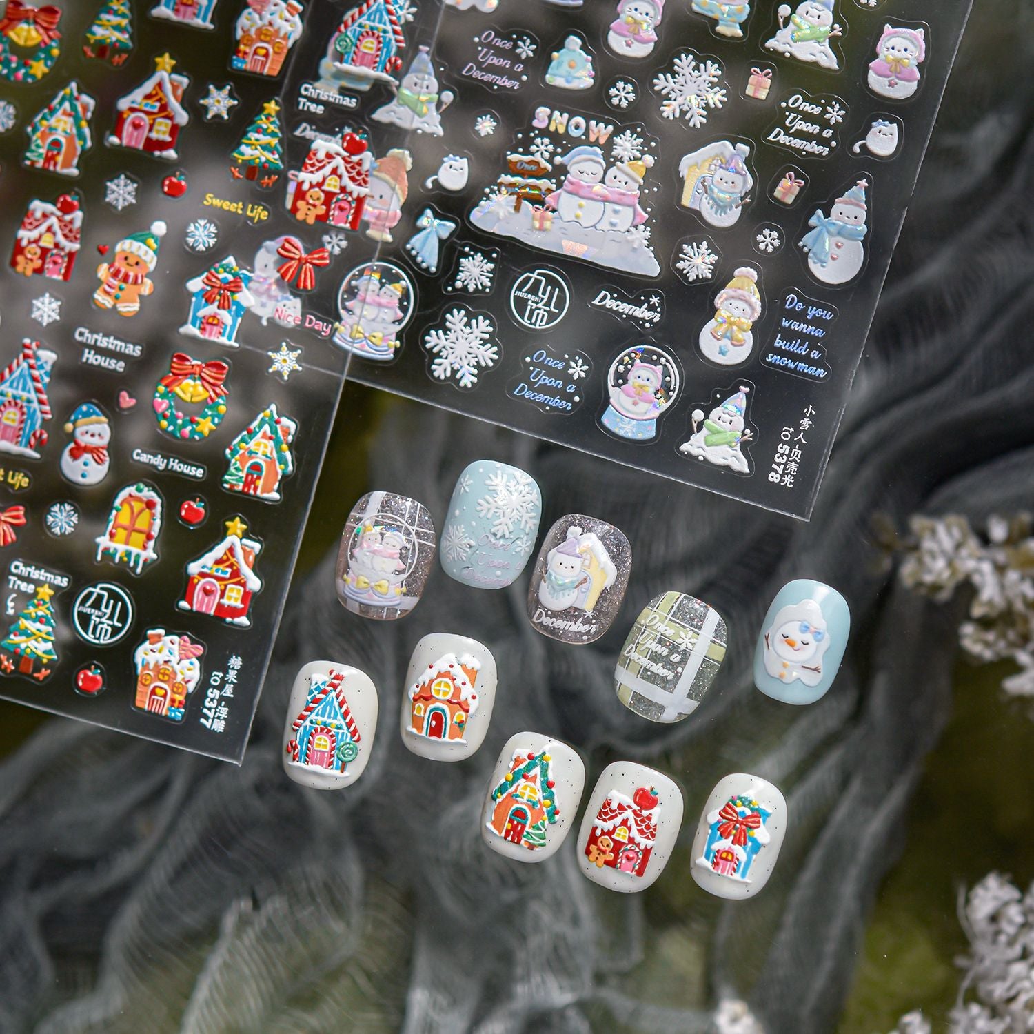 Snowy Friends – Winter Nail Art Accent Set