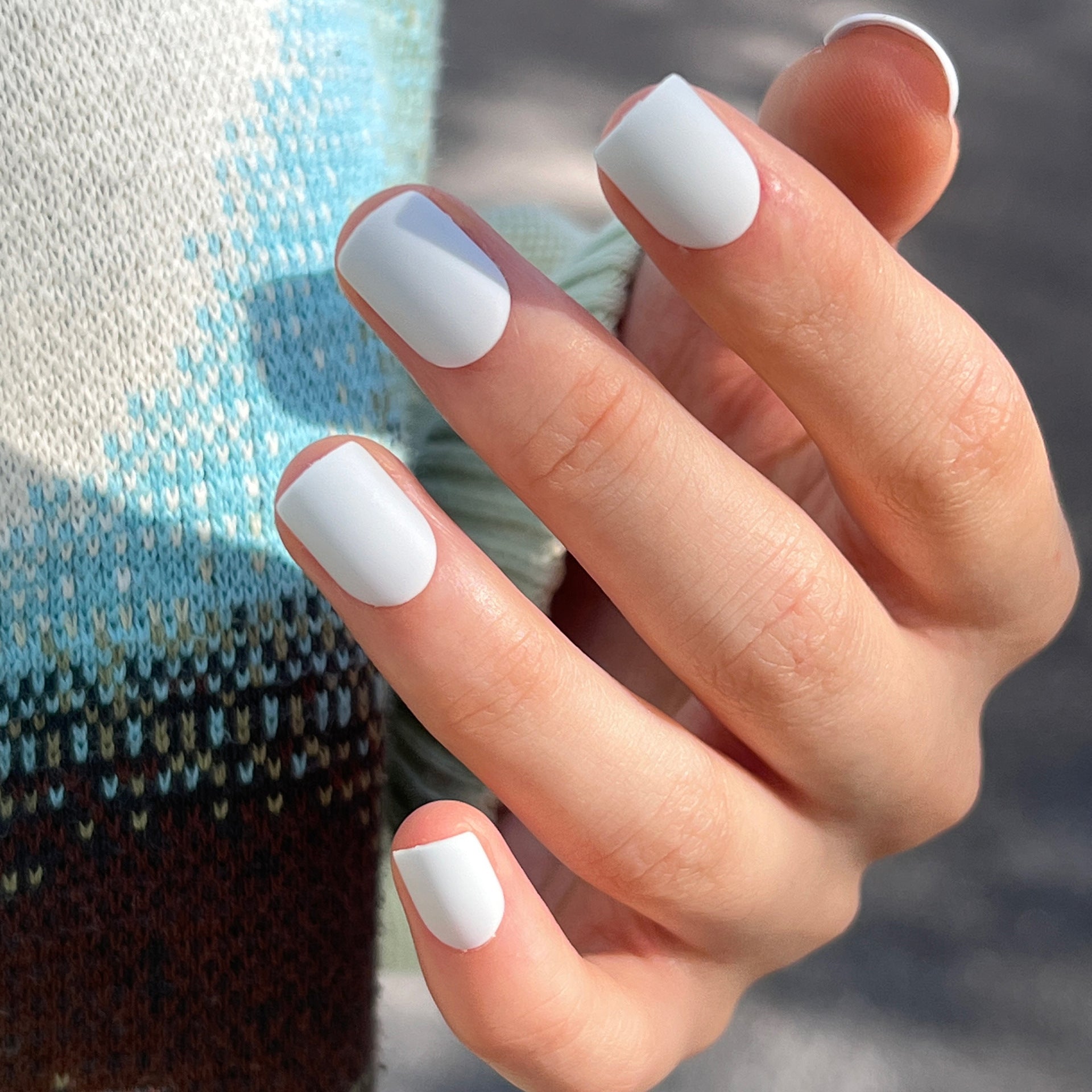 磨砂可拆式單色方形穿戴甲｜365nails
