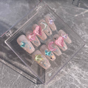 365nails: "Star Moon Fairy Tale" – Long Coffin Handmade Press-On Nails