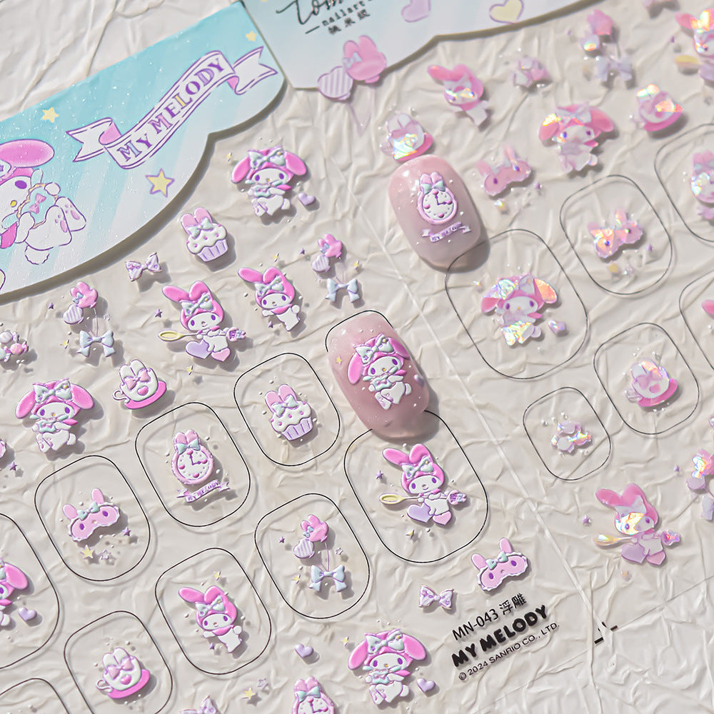My Melody 貝殼光系列：「甜心兔」 – 3D虹彩甲貼