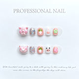 Cute Cartoon Kids Press On Nails Set