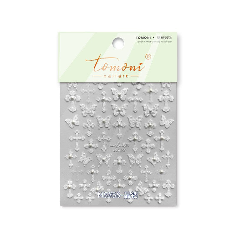 哥德十字金屬 — 暗黑龐克美甲貼紙