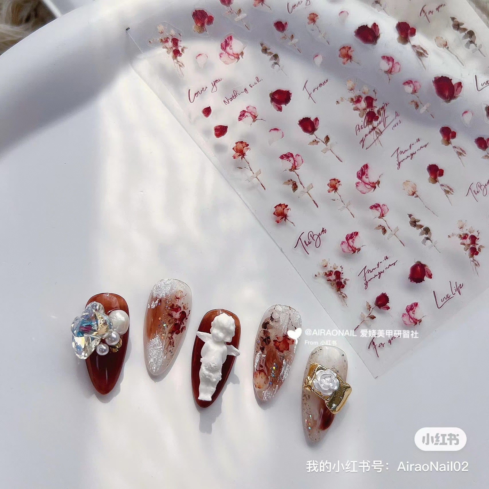 365nails: "Vintage Dried Rose" – nail art stickers