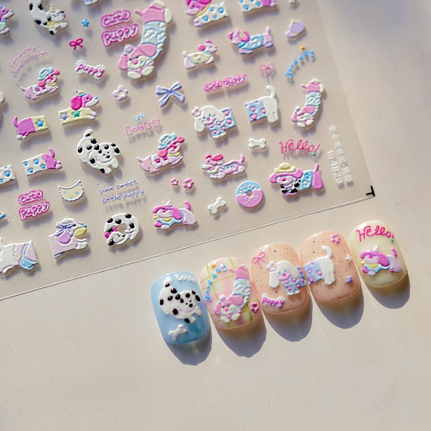 365nails: "Cute Pastel Puppy" – nail art stickers