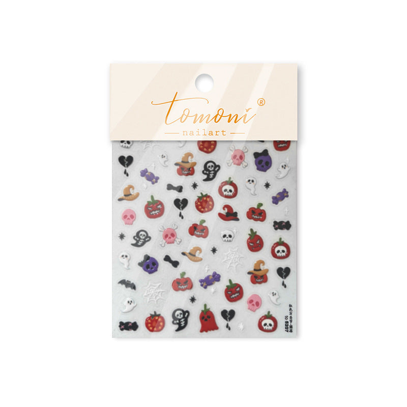 365nails 고딕 레드 사과 & 거미 네일 아트 스티커