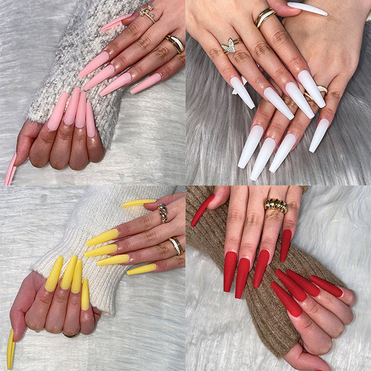 Long Solid Color Frosted Long Ballet Collection Nail Art  Art Wholesale Nail Art ｜365nails