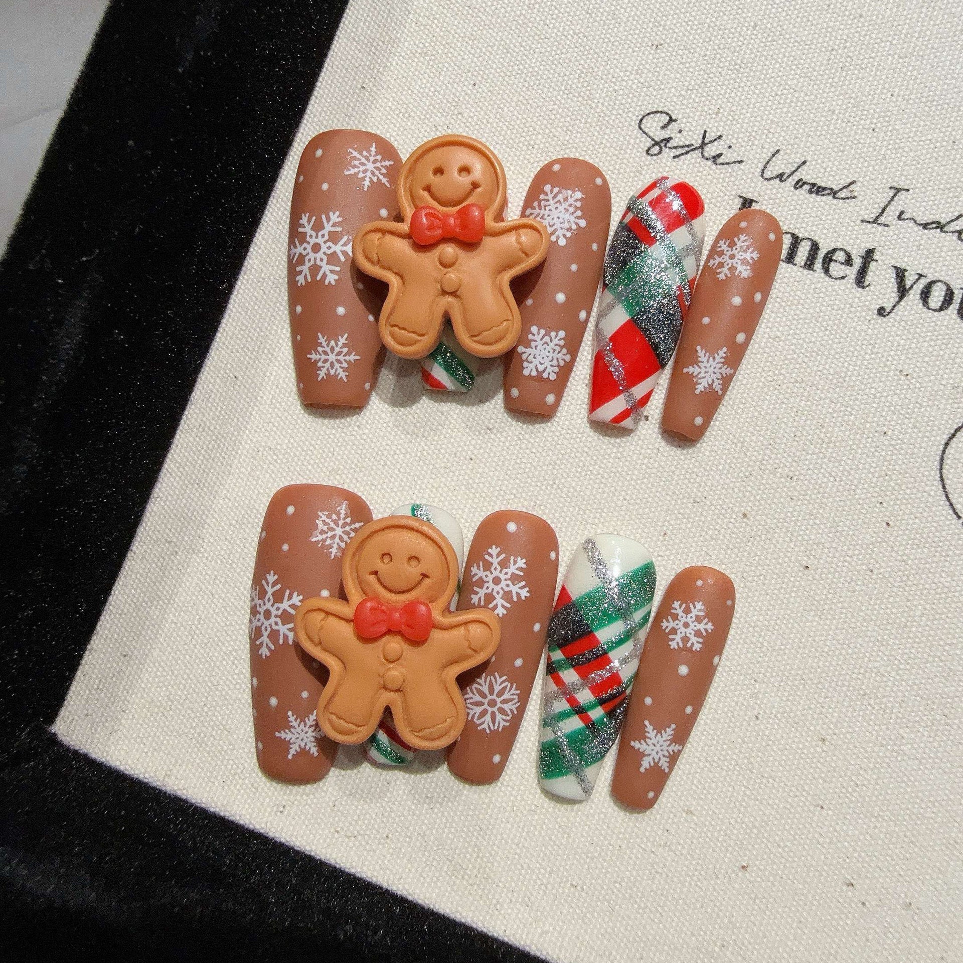 Christmas Collection Handmade press-on nails New Year