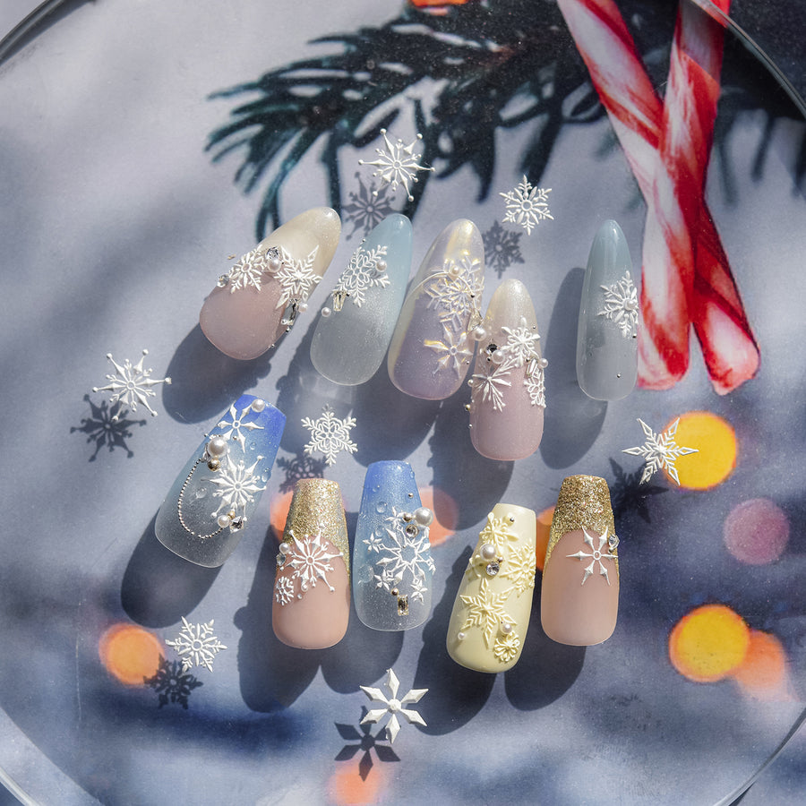 365nails: 눈송이 실리콘 몰드 네일 아트 스티커