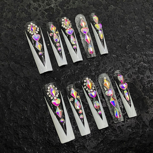 Pure handmade press on nails   nail art fake nails beauty | 365nails