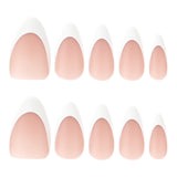 French white matte press-on nails short almond nail art piece  hot-selling simple s s｜365nails