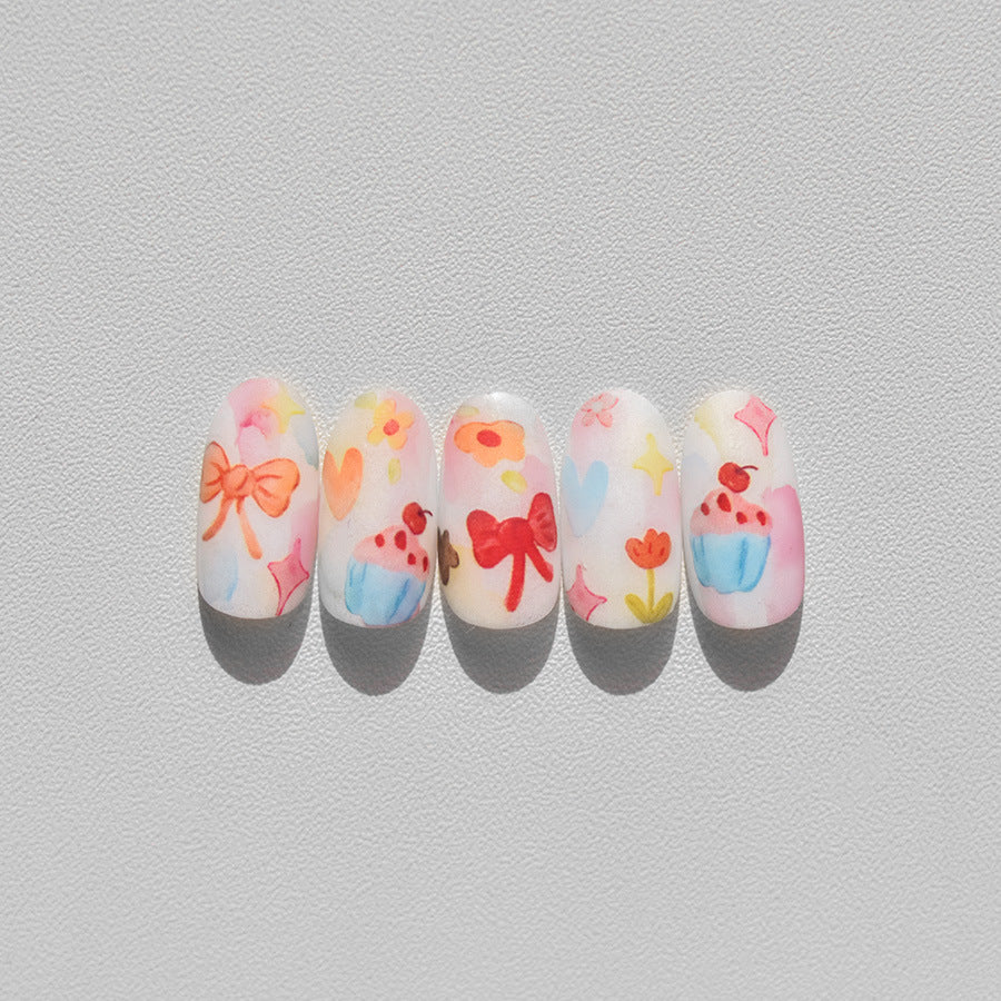 Pastel Party Mix – Cute Dessert & Bow Nail Art Set