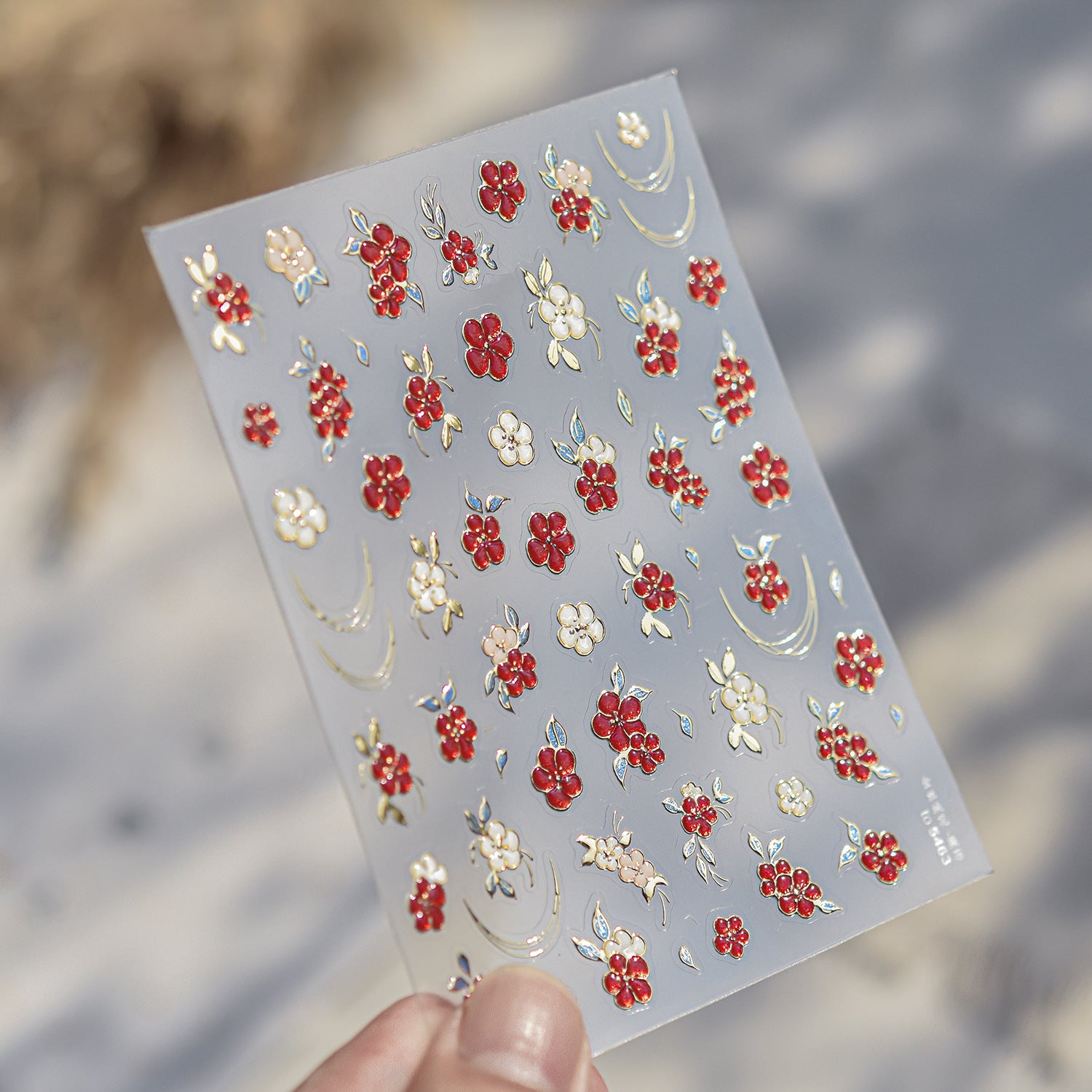 紅梅琺瑯系列：「東方魅力」—3D 浮雕甲貼