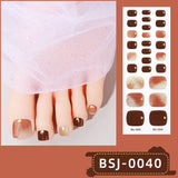 Semi-Cured Gel Nail Strips 3D Soft Glossy Toe Design (MOQ=3)