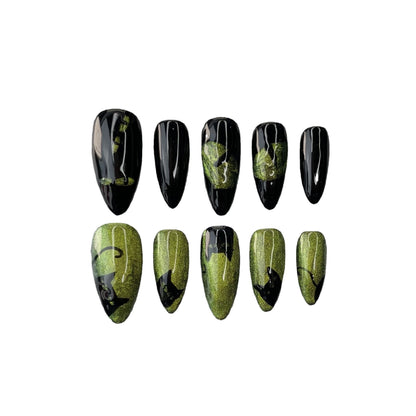 New handmade finished product press on nails cool cat eye advanced removable Internet celebrity fake nails | 365nails