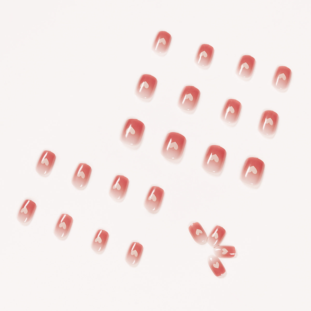 Polvo de melocotón transparente nude, uñas postizas terminadas, uñas removibles, uñas suaves | 365nails