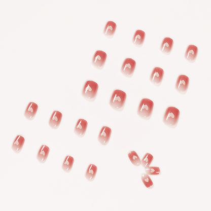 Nude transparent peach powder Press on nails finished fake nail nail nail  nail  removable nail soft nail｜365nails