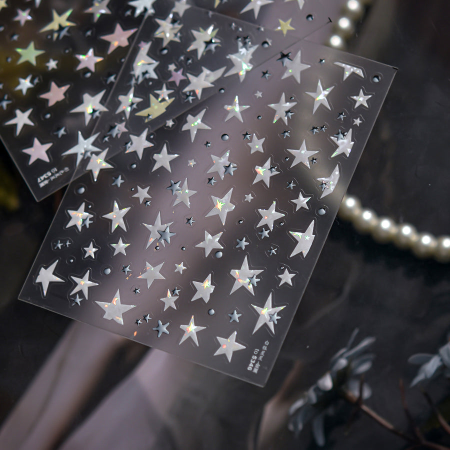 Star Collection: "Starry Night" – 3D Metallic Nail Sticker