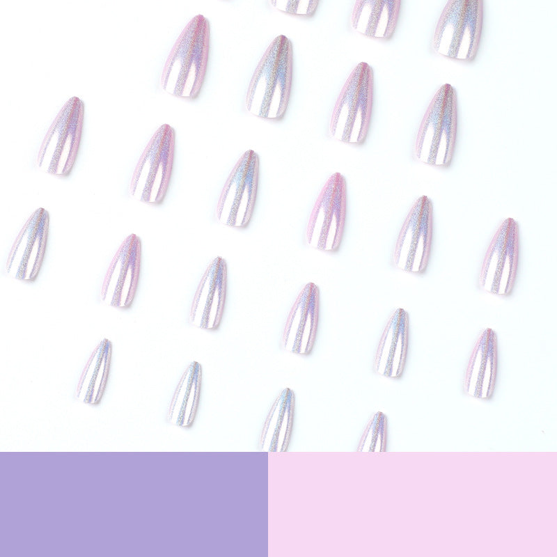 紫色亮粉極光穿戴甲 批發｜365nails