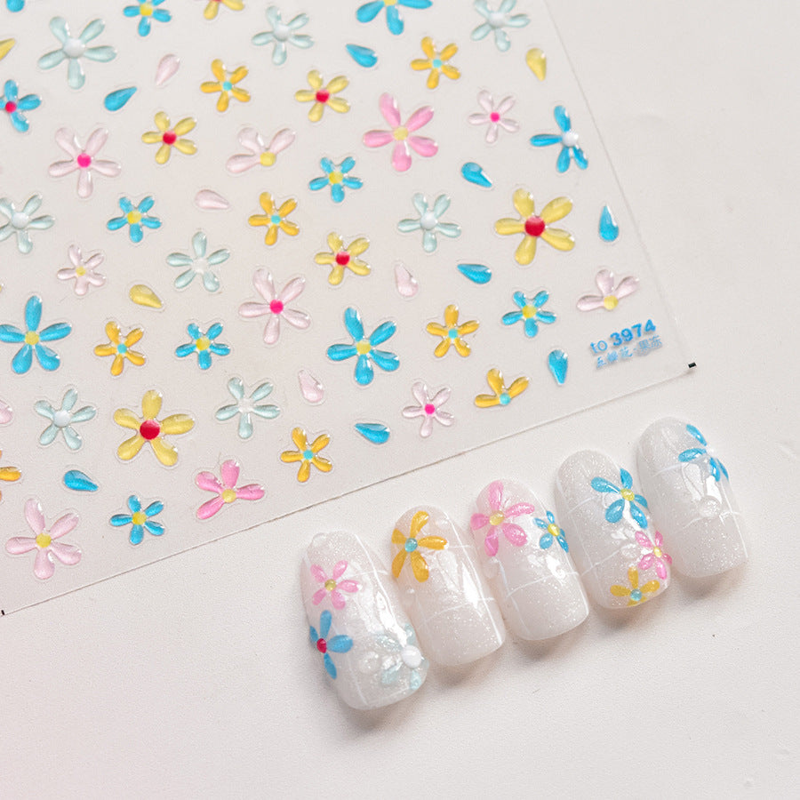 365nails: "Pastel Daisy Confetti" – nail art stickers