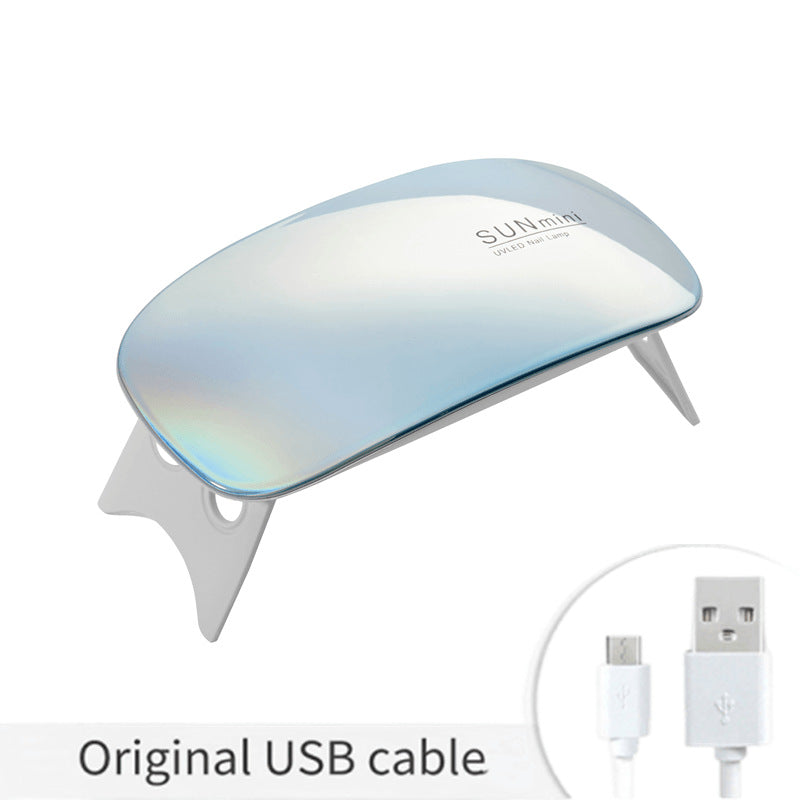 Lâmpada LED de Unha Portátil Personalizada | Suporte Dobrável | Alimentação USB | Temporizador 30/60s | Cura Rápida Leve (Multicores)