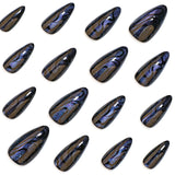 Black Iridescent Cat-Eye Glossy Press On Nails