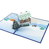 New creative three-dimensional greeting card Christmas gingerbread house ornament holiday greeting card