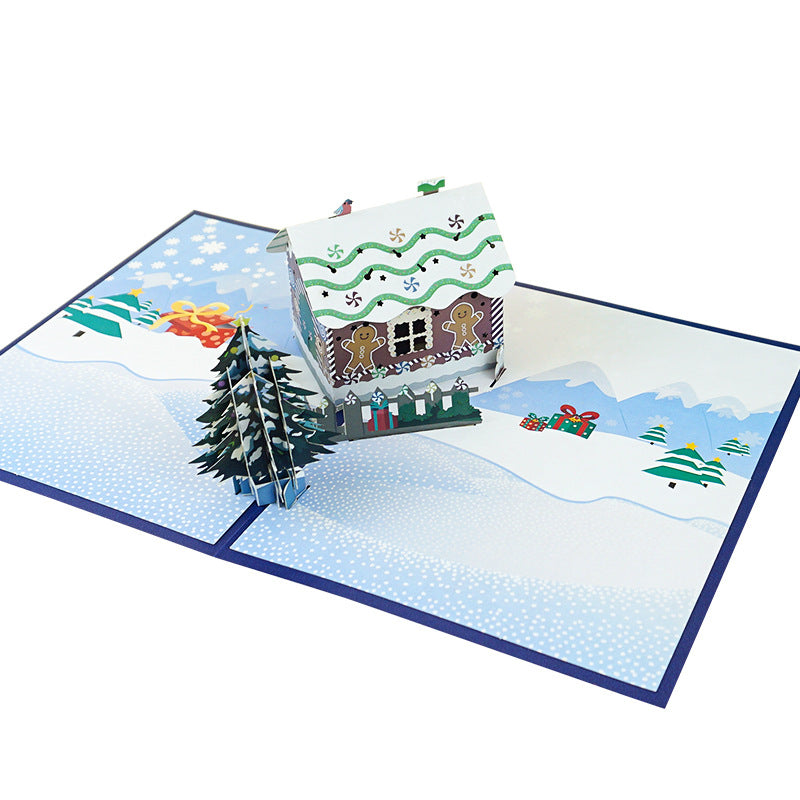 New creative three-dimensional greeting card Christmas gingerbread house ornament holiday greeting card