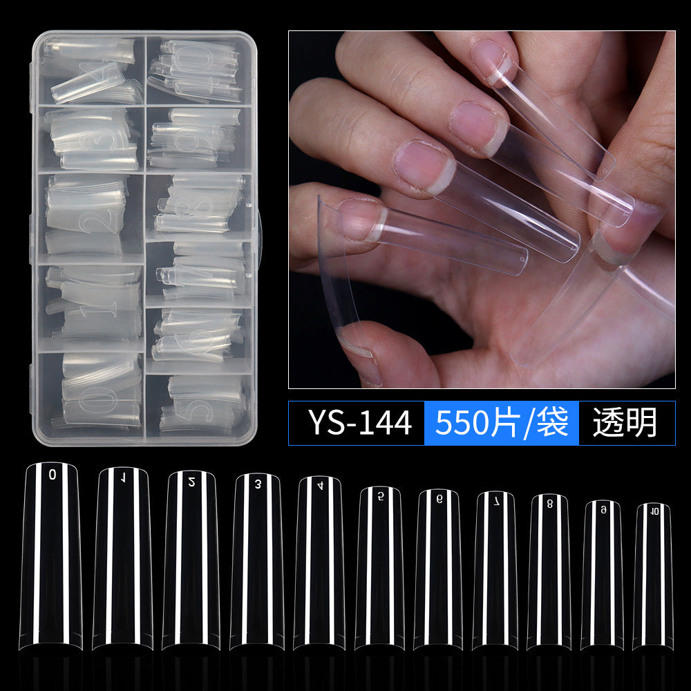 Drama Collection: "Extended Tube" – Extra Long Half-Cover Tube Nail Tips