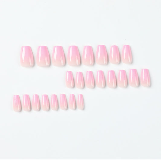 Wear nail wholesale short ballet gradual change powder fake nail piece wholesale nail patch wear nail short nail wear｜365nails