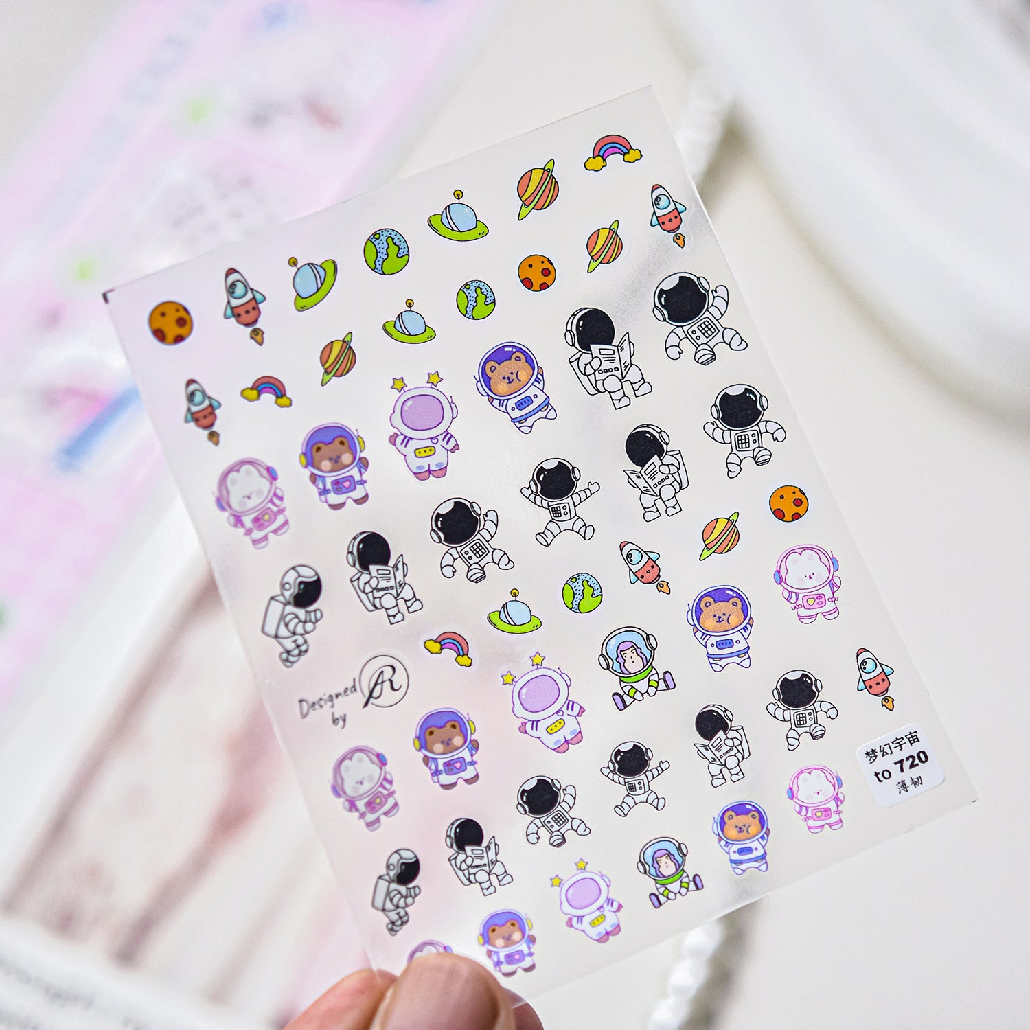 Luxury Teddy Bear: "Big Head Teddy" – 3D Embossed Nail Sticker