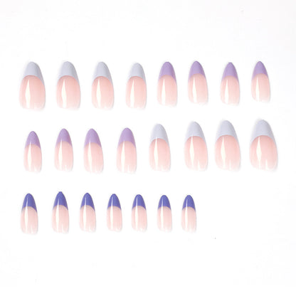 Simple taro purple French press on nails art nail piece wholesale nail piece, press on nails finished product press on nails nail piece｜365nails