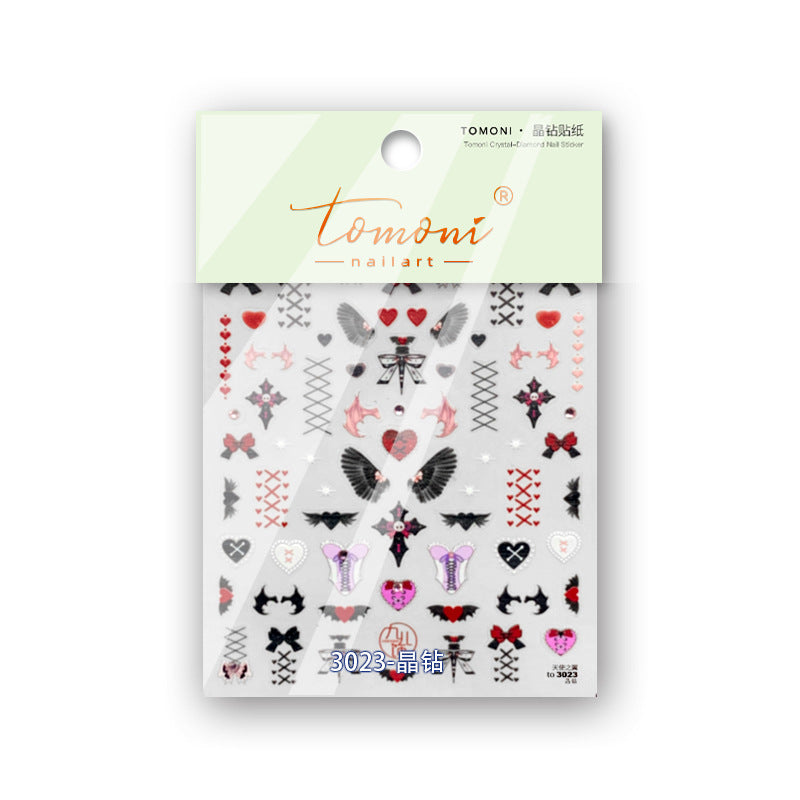 365nails: "Gothic Angel Wing Bat Cross" –Nail Art Stickers