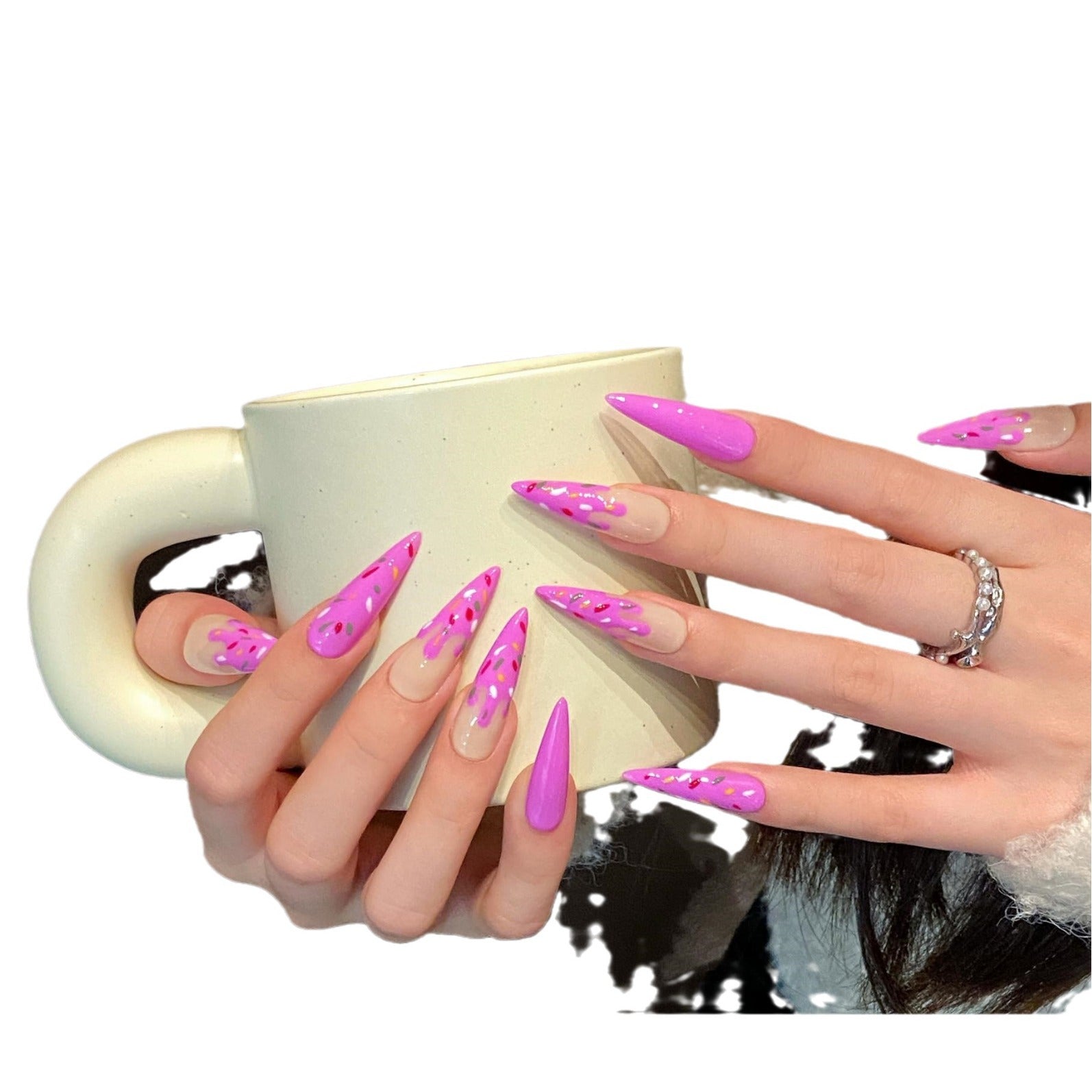 Pure handmade press on nails   nail art fake nails beauty | 365nails