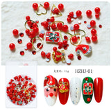 Mixed Christmas Nail Art Charms & 3D Decoration Set (MOQ=3)