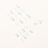 Pó de glitter azul transparente gelo, aplique nas unhas, acabamento em unhas postiças, remendo para unhas removíveis｜365nails