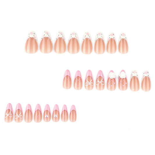 Doce menina vento vestindo armadura manicure francesa pedaço de unha ponta broca tridimensional camélia unha postiça atacado ｜ 365nails
