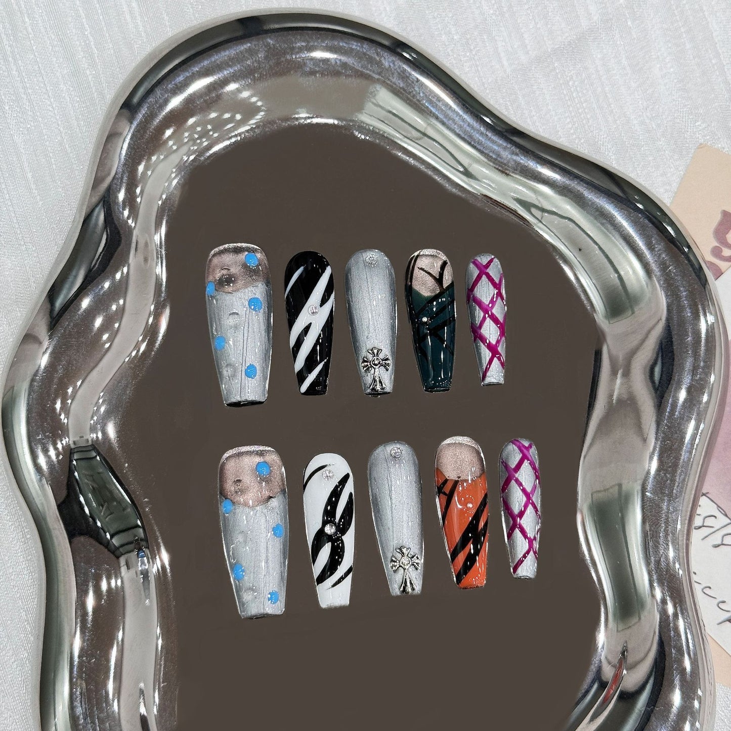 Pure handmade press on nails   nail art fake nails beauty | 365nails
