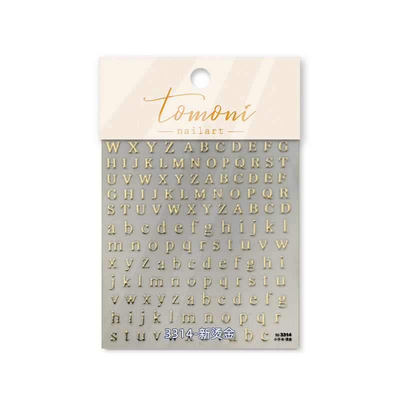 365nails: 全息粉色字母套組 — 美甲貼紙