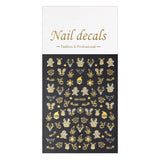 Bronzing glitter christmas nail art sticker flat adhesive snowman christmas DIY nail sticker jewelry DH