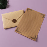 Vintage Textured Thank You Envelope With Wax Seal Style (MOQ=2)