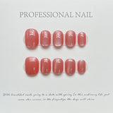 Colorful Glossy Short Press On Nails Collection Set