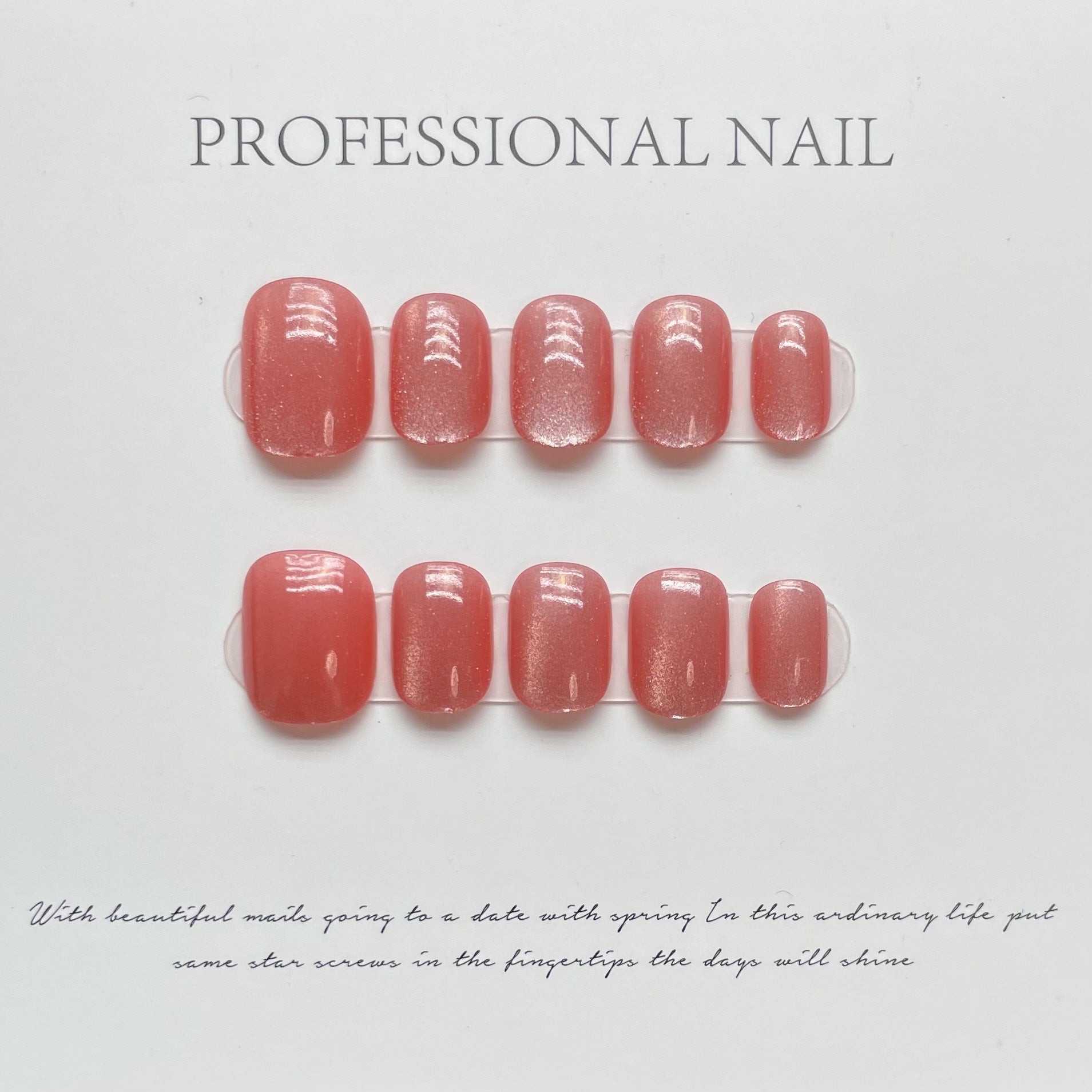 Colorful Glossy Short Press On Nails Collection Set