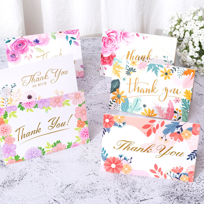 Floral Thank You Cards for Customer Appreciation Packaging (MOQ=2)